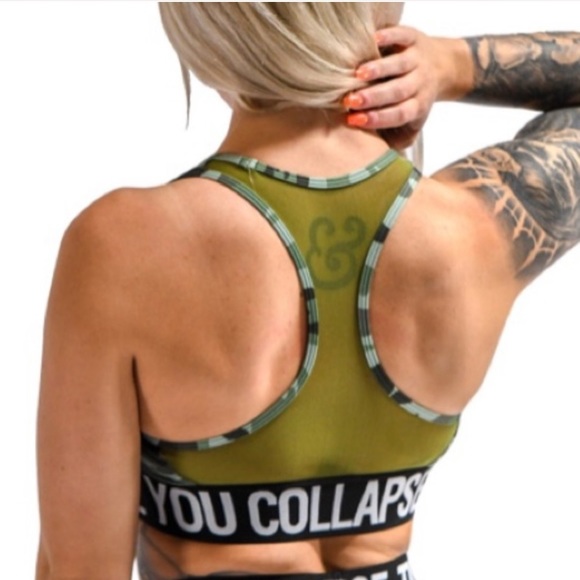 TYC Green Camo Branded Sports Bra - Picture 2 of 6